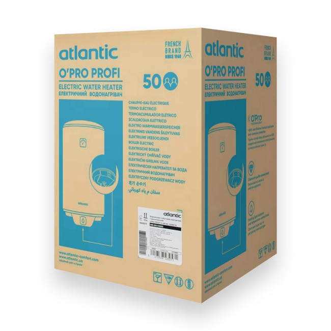 Водонагреватель бытовой электрический Atlantic OPro Horizontal HM 050 D400S (1500W)