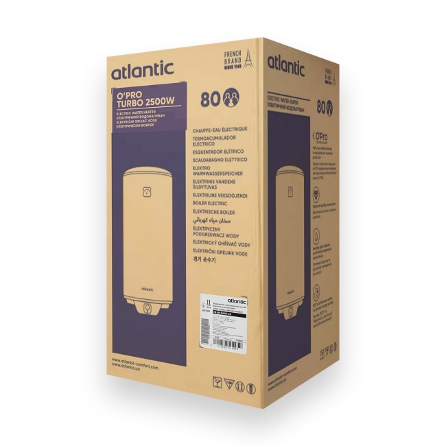 Водонагреватель бытовой электрический Atlantic OPro Turbo VM 080 D400S-2-B (2500W)