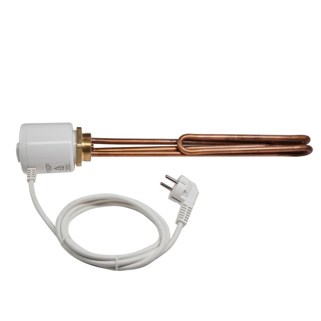 Тэн Tenko RS/G 3,0 кВт, резьба 1"1/4 ,гнутый,с термостатом, медь