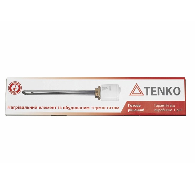 Тэн Tenko RS/G 3,0 кВт, резьба 1"1/4 ,гнутый,с термостатом, медь