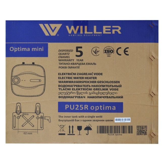 WILLER PU25R Optima Mini водонагрівач (бойлер) під мийкою