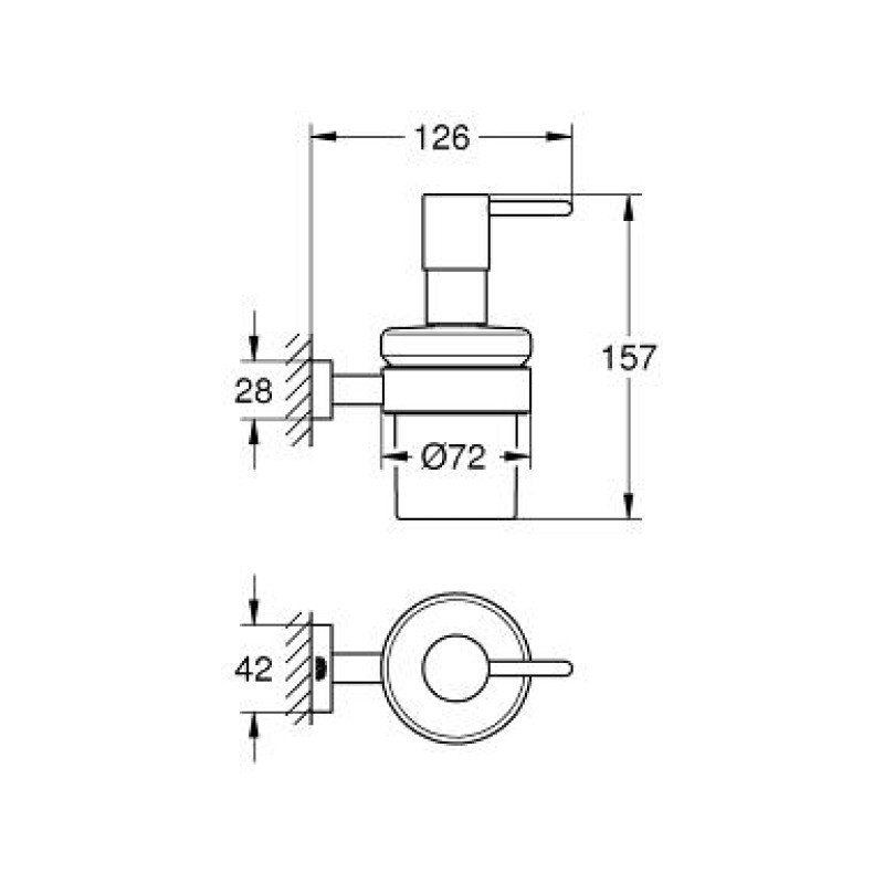 Grohe Essentials Cube Дозатор для жидкого мыла с держателем (40756001)