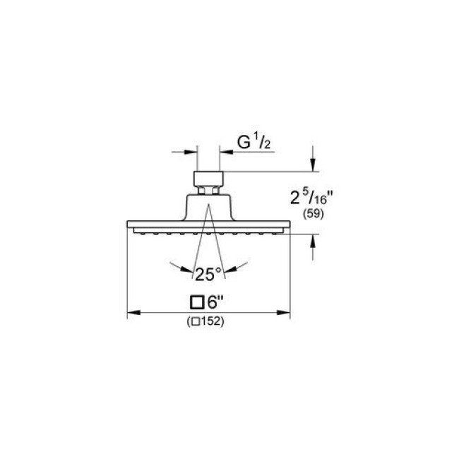 Grohe Euphoria Cube 150 Верхний душ с одним режимом (27705000)