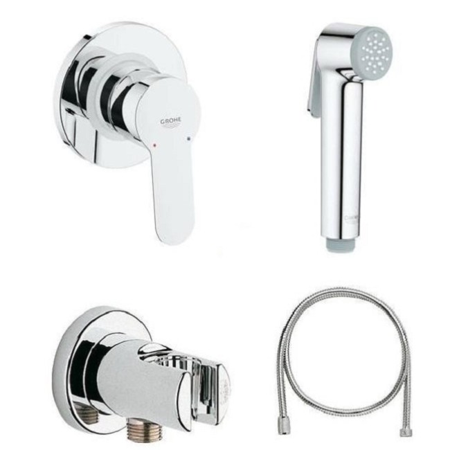 Grohe Набор 4 в 1 для туалета (гигиенический душ, смеситель скрытого монтажа, держатель, шланг) (28512001)