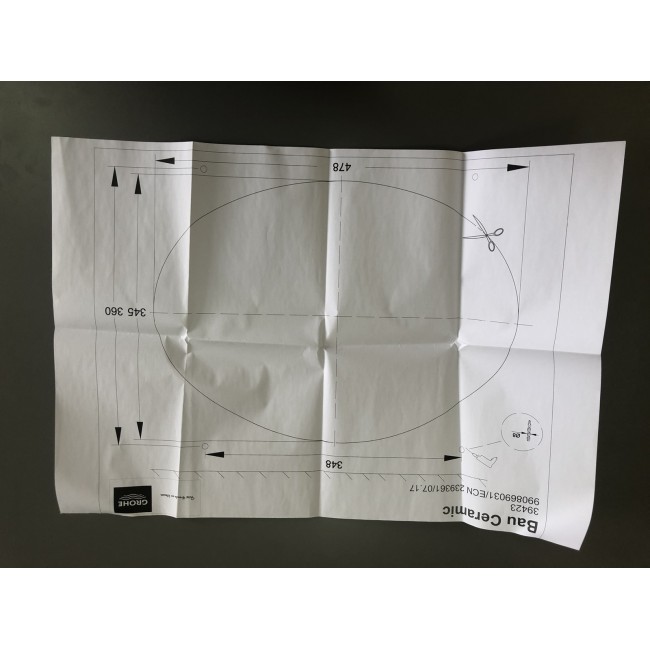 Grohe Bau Раковина 55 монтаж под столешницу (39423000)