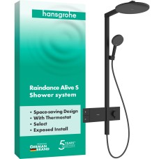 Душова система hansgrohe Raindance Alive S 300 1jet з ShowerSelect Comfort, 24582670 чорний матовий