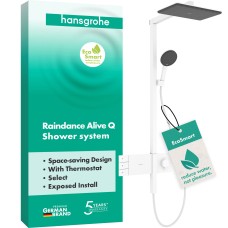 Душова система hansgrohe Raindance Alive Q 210/340 2jet EcoSmart з ShowerSelect Comfort, 24591700 білий матовий