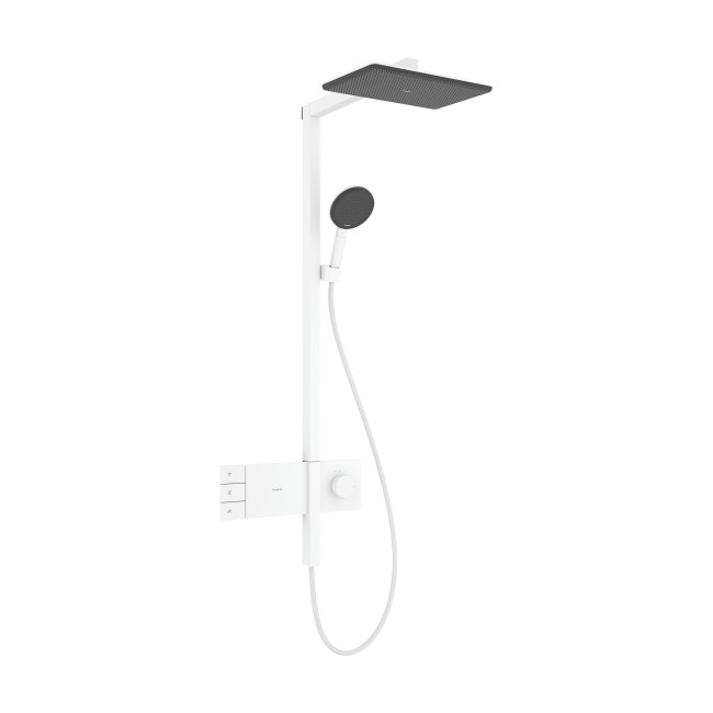 Душова система hansgrohe Raindance Alive Q 210/340 2jet EcoSmart з ShowerSelect Comfort, 24591700 білий матовий