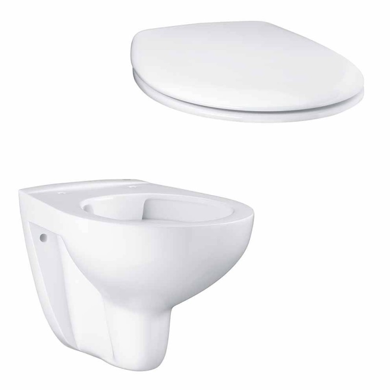 Grohe Подвесной безободковый унитаз GROHE Bau Ceramic с сиденьем з микролифтом (NW0005)