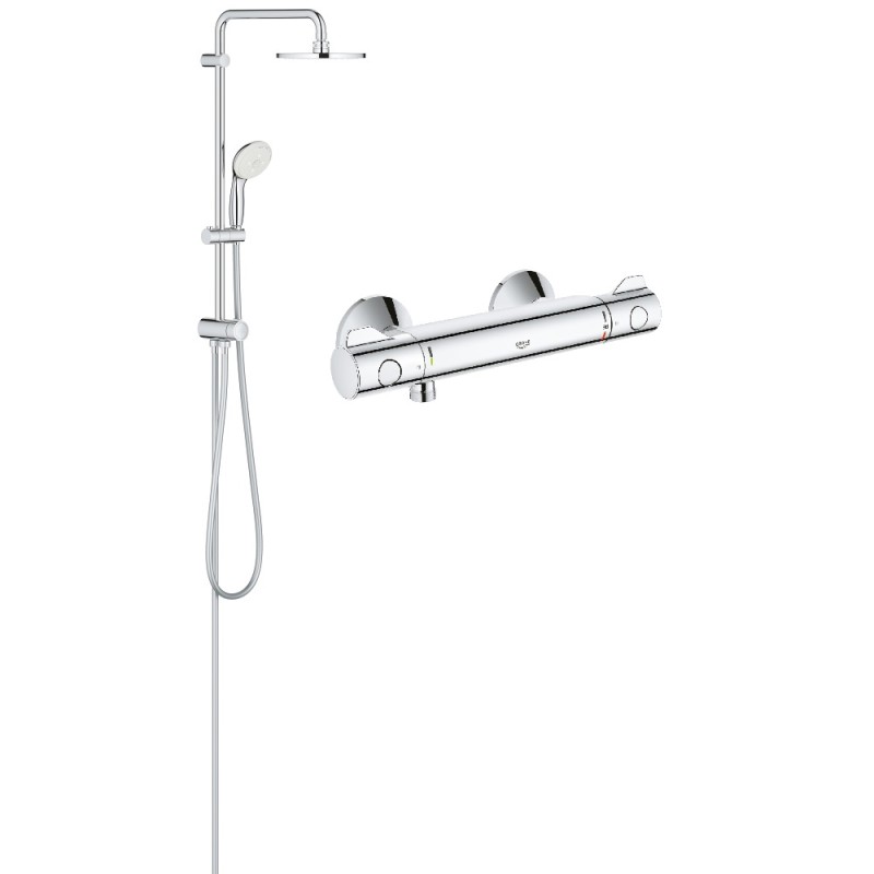 Grohe Tempesta System 200 Душевая система Flex 27389002 со смесителем для душа Grohtherm 800  34558000