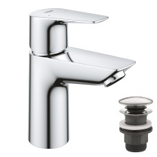 Grohe BauEdge New Смеситель однорычажный для раковины S-Size + нажимной донный клапан
 (23895001)