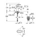 Grohe BauEdge New Смеситель однорычажный для раковины S-Size + нажимной донный клапан
 (23895001)