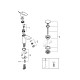 Grohe BauEdge New Смеситель однорычажный для раковины S-Size + нажимной донный клапан
 (23895001)