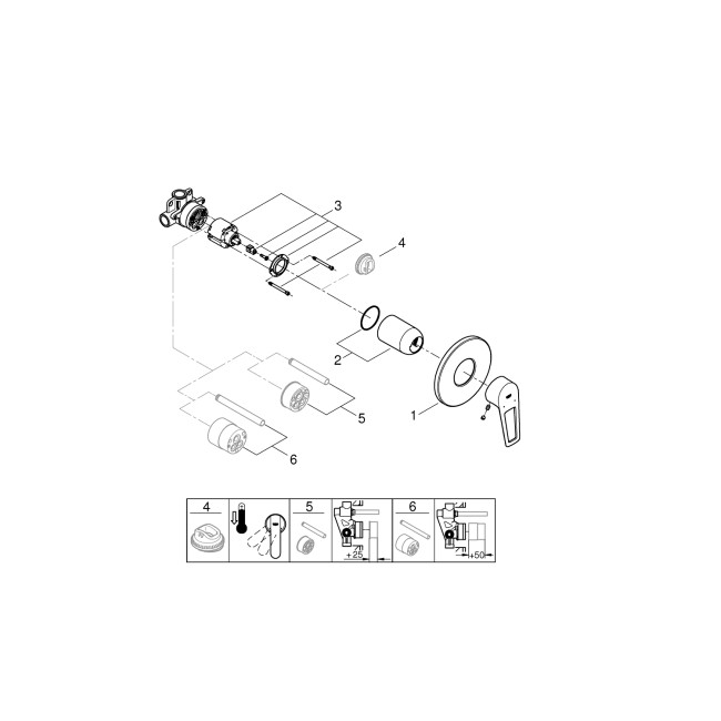 Grohe BauLoop New Смеситель однорычажный для душа (29042001)
