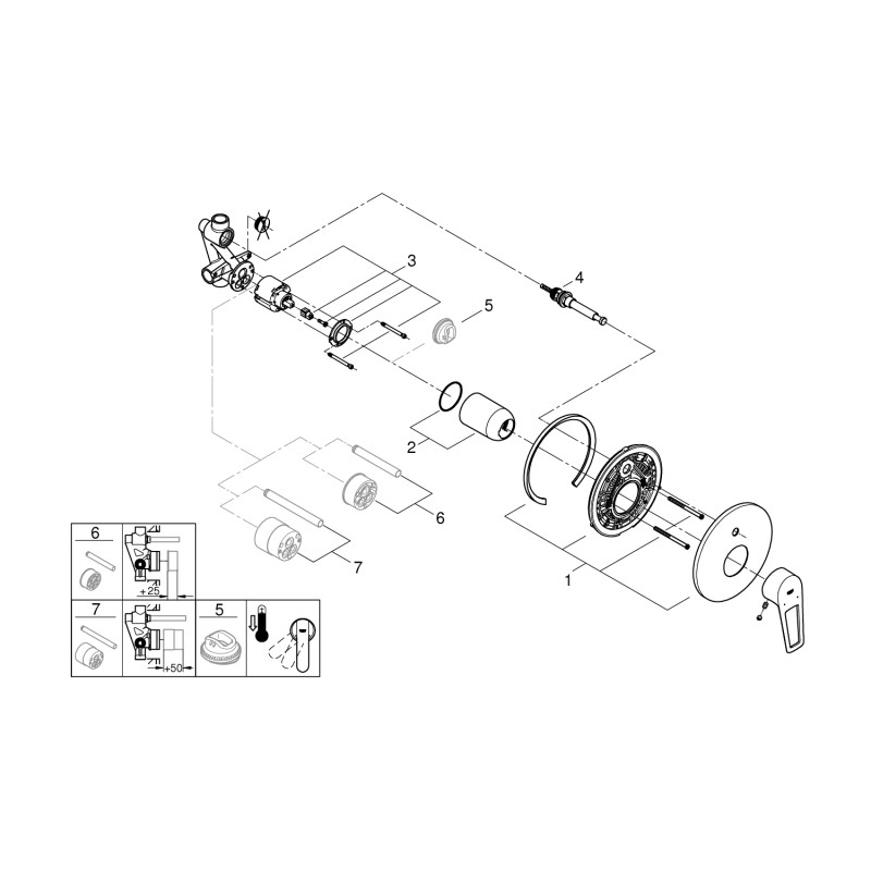 Grohe BauLoop New Смеситель однорычажный для ванны (29081001) Grohe BauLoop New Смеситель однорычажный для ванны (29081001)