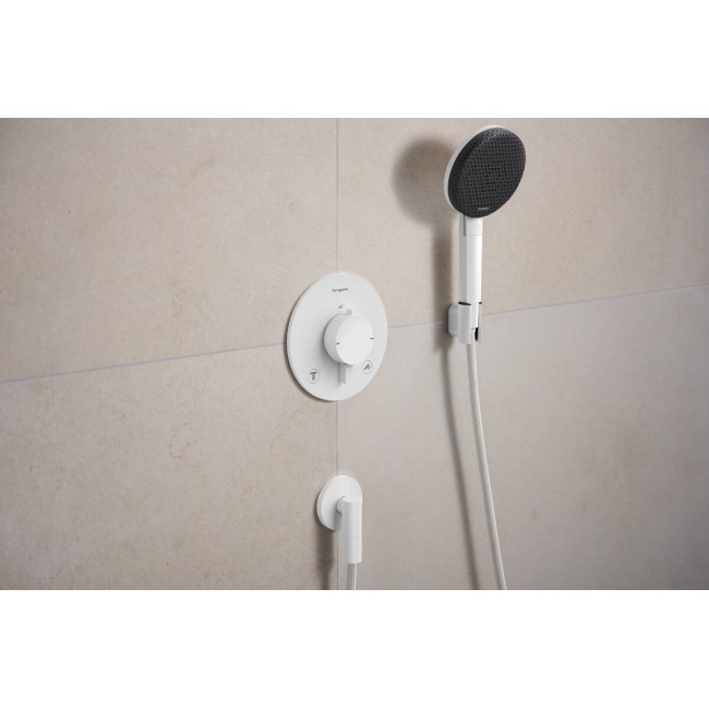 Шланговое подсоединение hansgrohe FixFit Fine S с обратным клапаном, 28882700 белый матовый