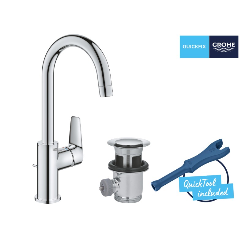 Grohe QuickFix StartEdge Смеситель однорычажный для раковины L-Size (24201001)