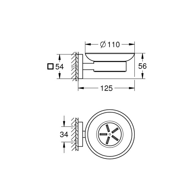 Grohe QuickFix Start Cube Мильниця настінна з тримачем (41096000)