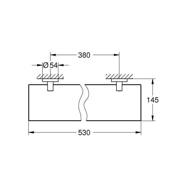 Grohe QuickFix Start Полочка стеклянная, 530 мм (412022430)