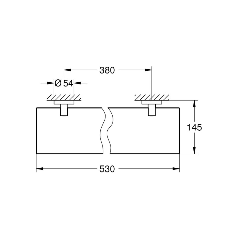 Grohe QuickFix Start Полочка стеклянная, 530 мм (412022430)