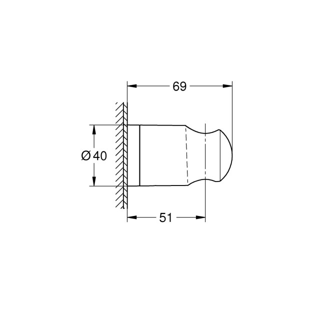 Grohe QuickFix Vitalio Universal Настенный держатель ручного душа (27958001)