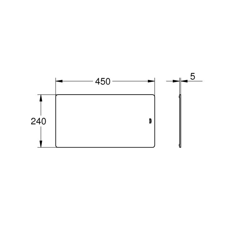 Grohe Доска разделочная L-размер 450, стекло (40786L00)