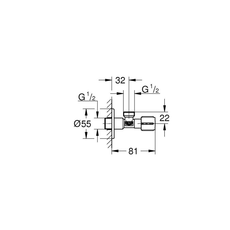 Grohe Угловой вентиль 1/2" (1023422430) Grohe Угловой вентиль 1/2" (1023422430)