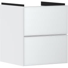 Тумба Xevolos E 480/475, с двумя выдвижными ящиками, 54172320 Matt Whitе / Metallic White