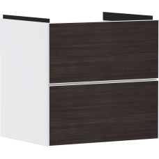 Тумба Xevolos E 580/475, с двумя выдвижными ящиками, 54175730 Matt Whitе / Dark Oak