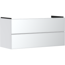 Тумба Xevolos E 1180/475, з двома висувними ящиками, 54184320 Matt Whitе / Metallic White