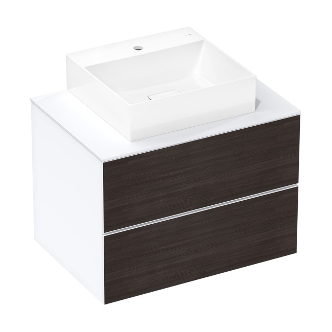 Тумба Xevolos E 780/550, с 2 ящиками для консоли с вырезом посередине, 54187730 Matt White