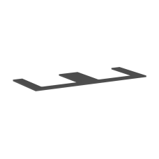 Консоль 1375/550 Xilesa E з 2 вирізами для накладної раковини, 54274760 Slate Matt Grey