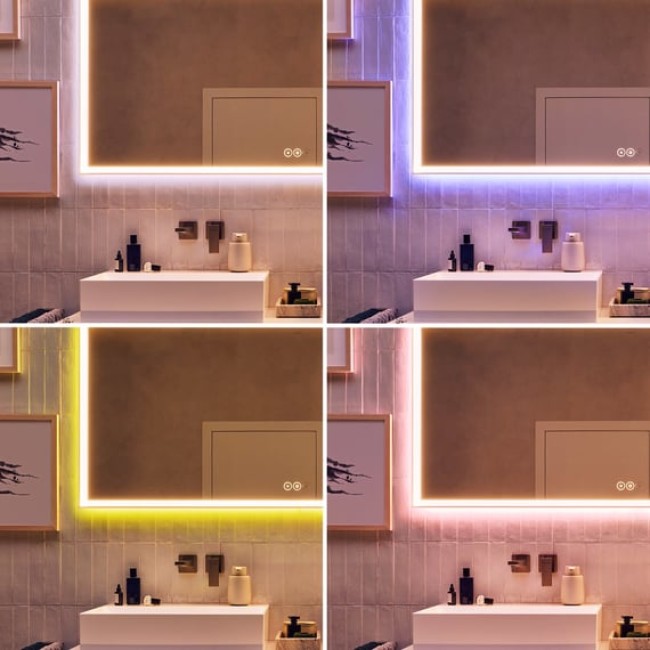 Зеркало Xarita E 1400 / 700 с LED подсветкой и датчиком прикосновения, белый матовый 54984700