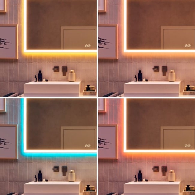 Зеркало Xarita E 1200 / 700 с LED подсветкой и датчиком прикосновения, белый матовый 54985700