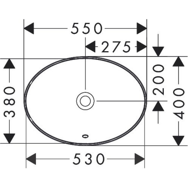 Умывальник на столешницу с переливом hansgrohe Xuniva D SmartClean 61058450