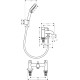 Змішувач hansgrohe Zesis S на борт ванни з ручним душем, хром 74424000