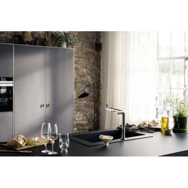Змішувач hansgrohe Aqittura M91 FilterSystem 240 для кухонної мийки, під сталь 76804800
