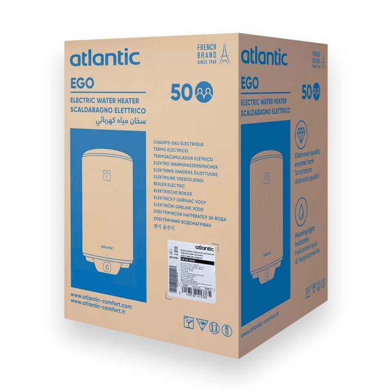 Водонагреватель бытовой электрический Atlantic Opro Ego VM 050 D400S (1200W)