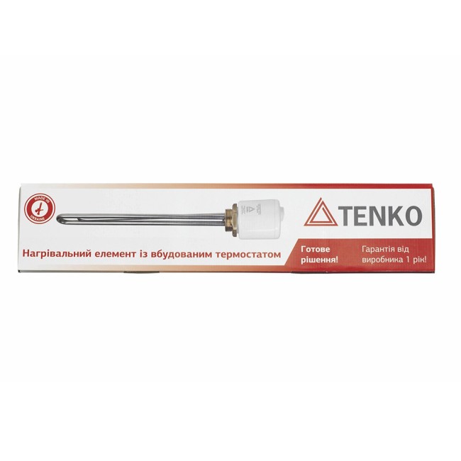 Тэн Tenko RS 1, кВт, резьба 1"1/4 ,прямой, с термостатом, нерж.