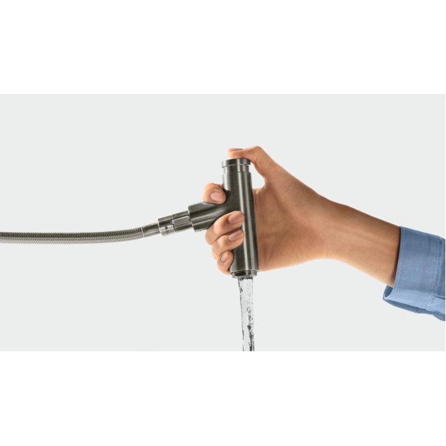 Смеситель hansgrohe Metris Select для кухонной мойки 14857800 под сталь