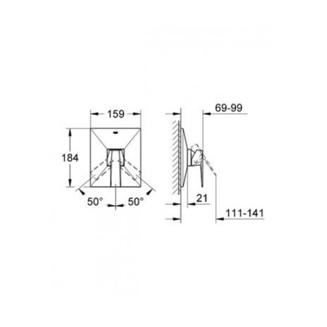 GROHE SPA Allure Brilliant Смеситель однорычажный для душа (19789000)