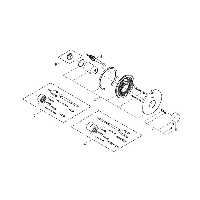 Grohe Essence Одноважільний змішувач для ванни, прихований монтаж (19285001)