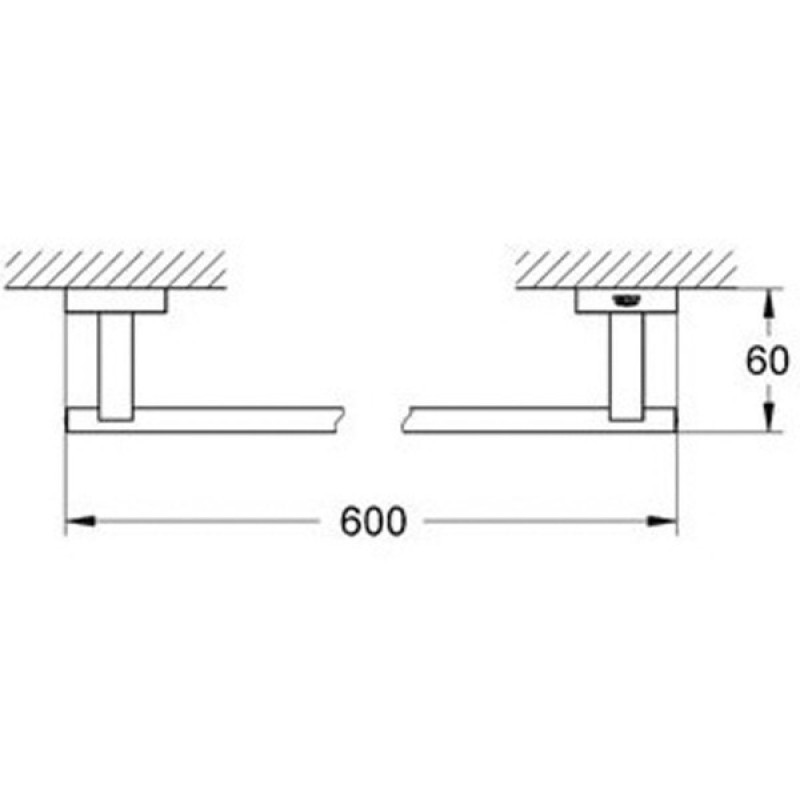 Grohe Essentials Cube Держатель для банного полотенца 600 мм (40509001)