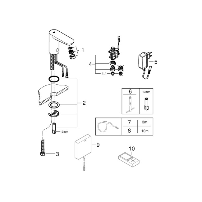 Grohe Euroeco Cosmopolitan E Інфрачервона електроніка для мийки без змішування (36269000)