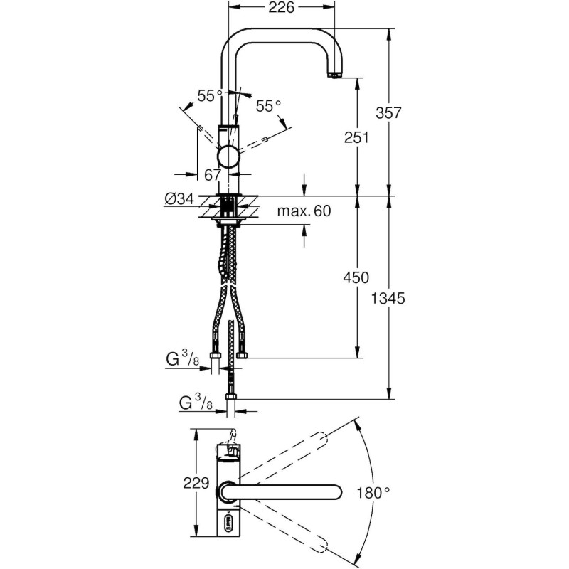 Смеситель hansgrohe Metropol Classic для раковины 31303000 хром