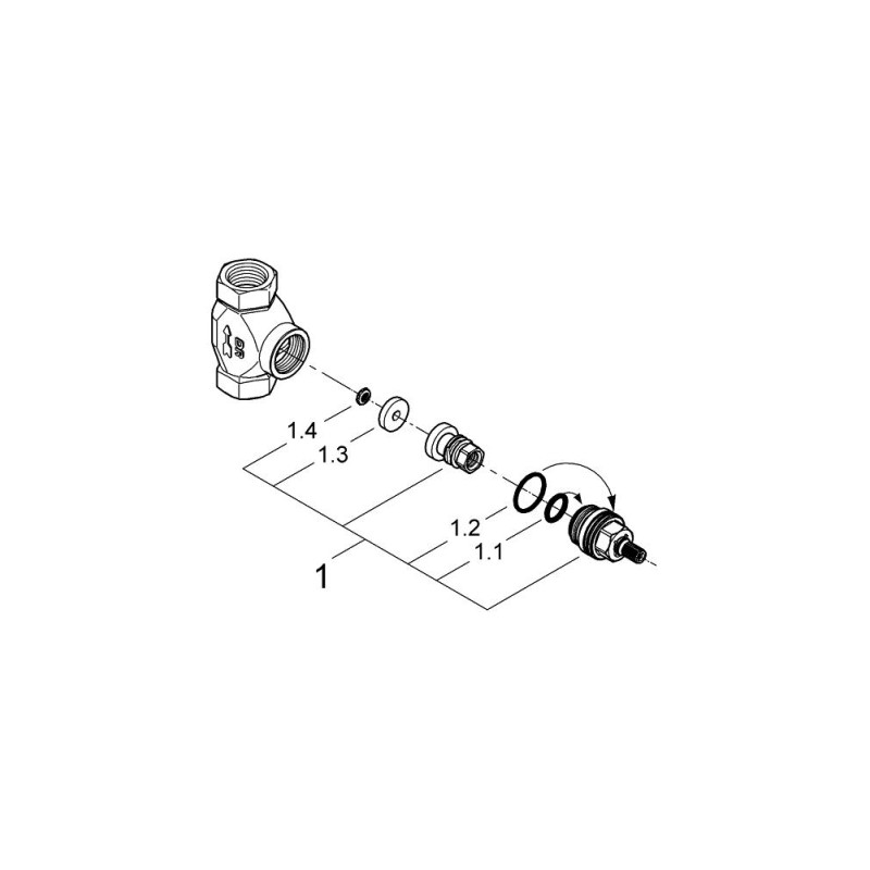 Grohe Rapido Встроенный вентиль 1_2 дюйма (29032000)