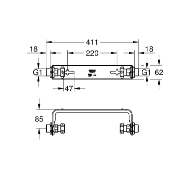 Grohe Sense Guard Набор для крепления на стену (22501000)