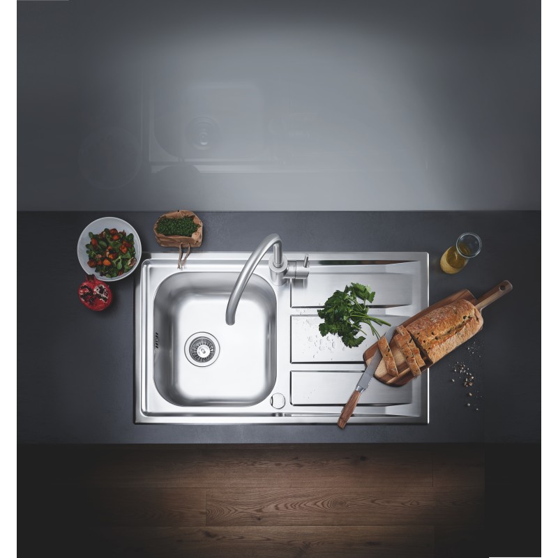 Grohe Мойка для кухни 873 x 513 мм с эксцентриком, 1 чаша, матовая (31568SD0)