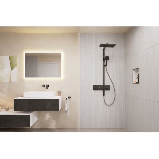 Душова система hansgrohe Raindance Alive Q 210/340 2jet EcoSmart з ShowerSelect Comfort, 24591670 чорний матовий
