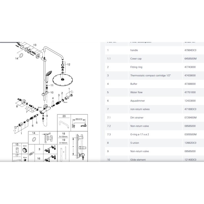 Grohe Euphoria System 310 Душевая система с термостатом для настенного монтажа (26075DC0)
